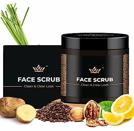 Coffee Face Scrub with Walnut, Potato