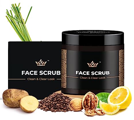 Coffee Face Scrub with Walnut, Potato