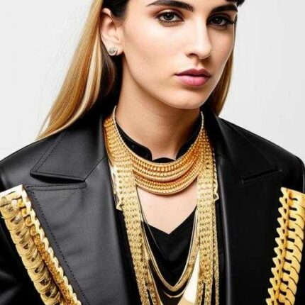 Golden Metal Heavy Necklace