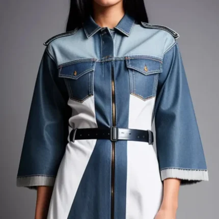 Denim Dress With Belt