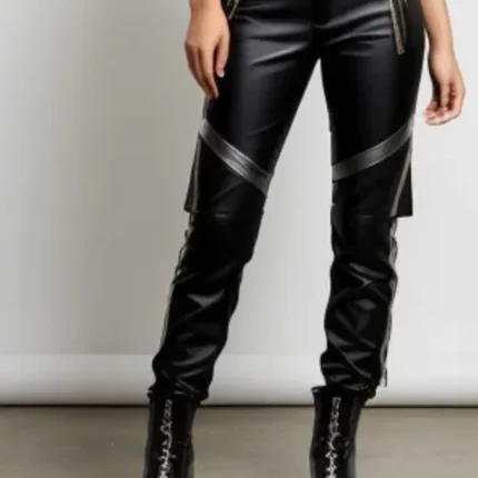 Girls Skinny Leather Trousers