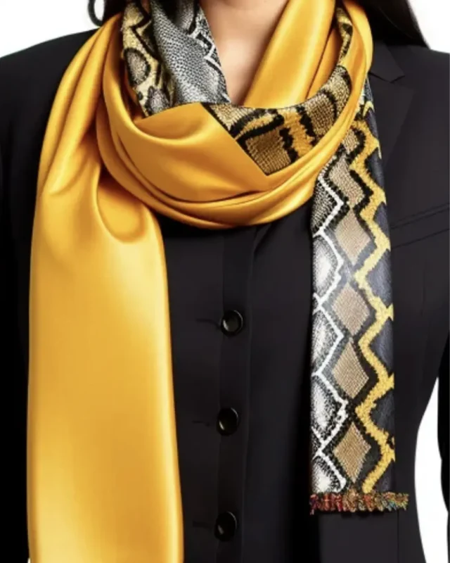 Women Printed Pure Silk Scarf