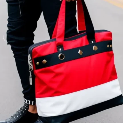 Stripe holdall bag