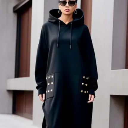 Hooded sweatshirt dress