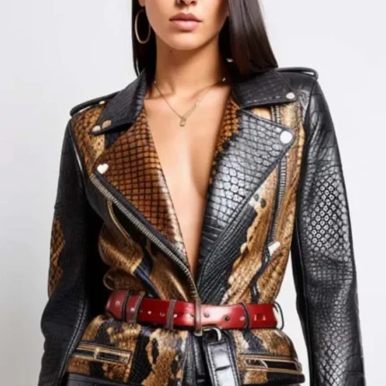 Crocodile leather jacket