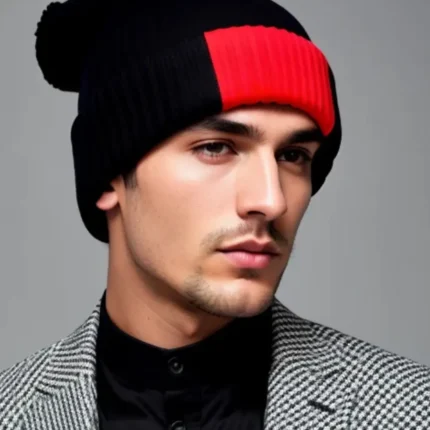 Contrast beanie