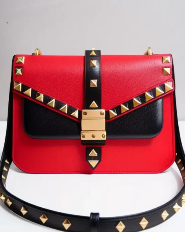 Stud shoulder bag