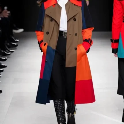 Trench coat in colour combo