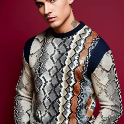 Snake print jumper