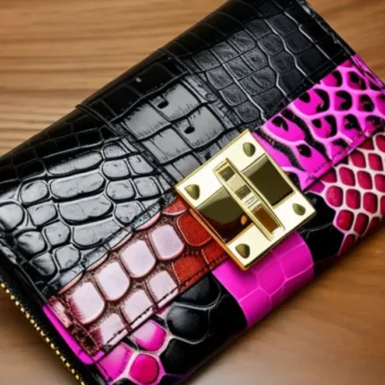 Contrast croc wallet