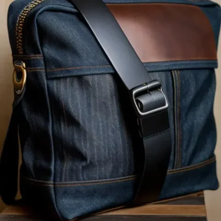 Denim shoulder bag