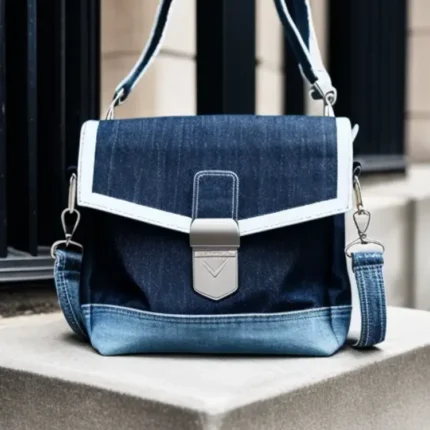 Denim shoulder bag