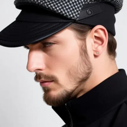 Contrast tweed cap