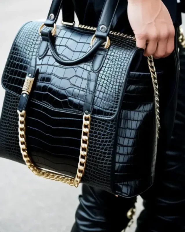 Croc shoulder bag